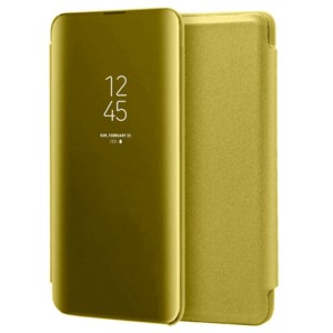 Capa tipo livro Smart Mirror para Xiaomi Poco M4 Pro 5G Dourado