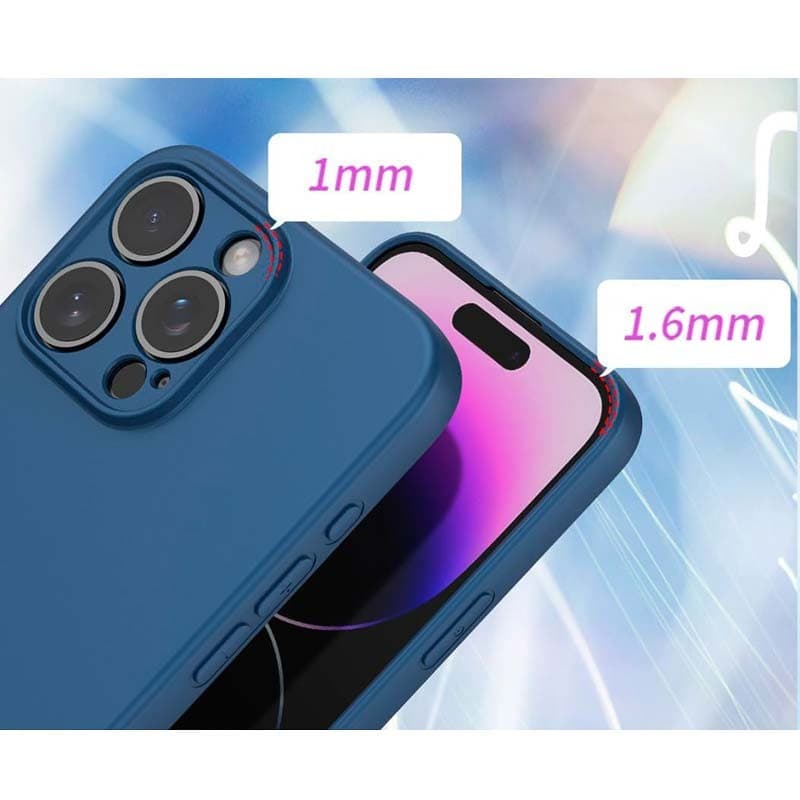 Coque Square Liquid Premium Bleu pour Xiaomi Redmi Note 14 5G - protection pour caméra et écran