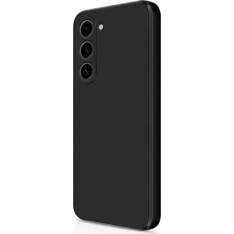 vue arrière de la coque noire Square Liquid Premium pour Samsung Galaxy S23+