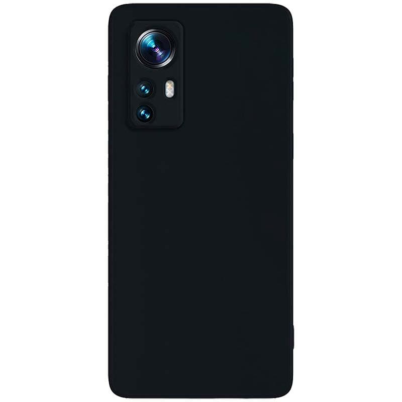 vue arrière de la Coque Square Liquid Premium noire pour Xiaomi 12 Lite