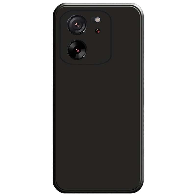 vista traseira da capa Square Liquid Premium preta para Xiaomi 13T