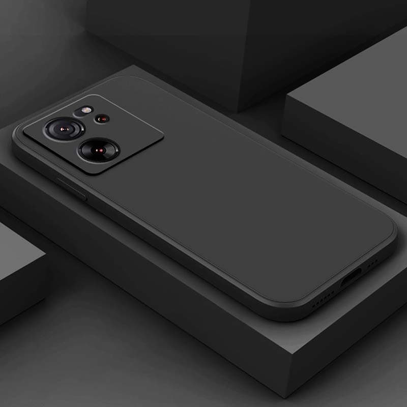 foto real da capa Square Liquid Premium preta para Xiaomi 13T