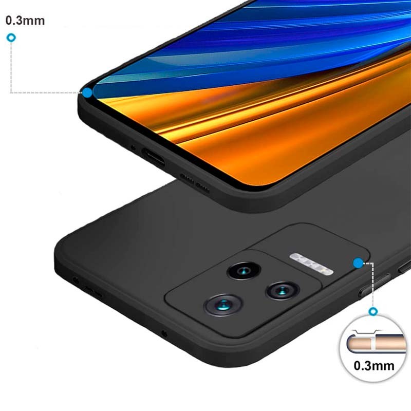 Coque Xiaomi Poco F4 Square Liquid Premium Noir - Ítem2