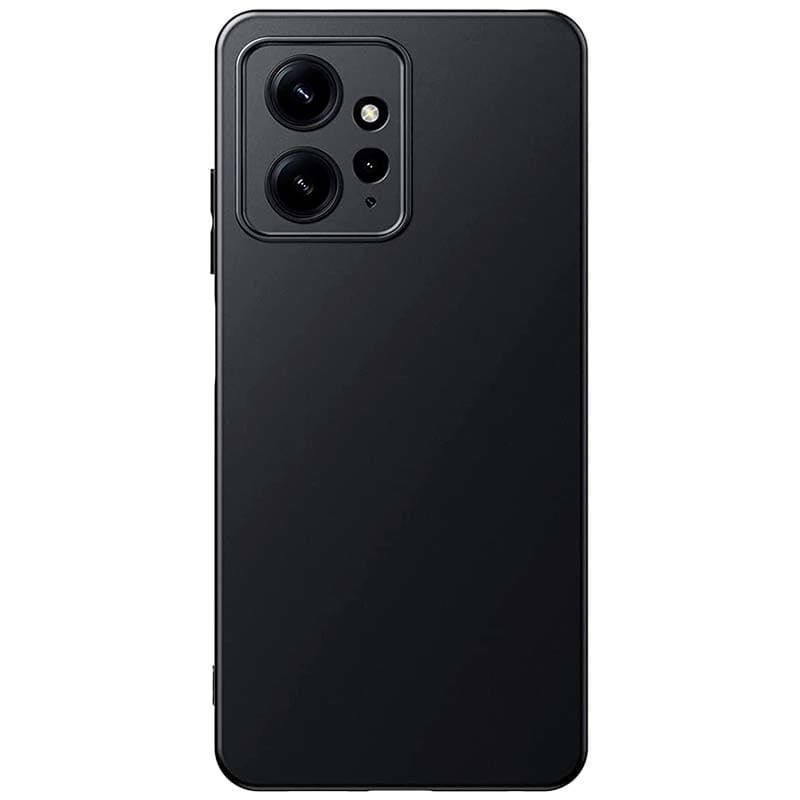 vista traseira da Capa Square Liquid Premium preta para Xiaomi Redmi Note 12 4G