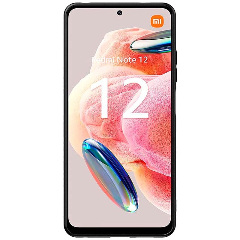 vista frontal da Capa Square Liquid Premium preta para Xiaomi Redmi Note 12 4G