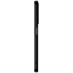 vista lateral da Capa Square Liquid Premium preta para Xiaomi Redmi Note 12 4G