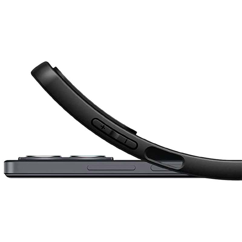 flexibilidade da Capa Square Liquid Premium preta para Xiaomi Redmi Note 12 4G