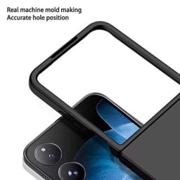 ajuste perfeito da Capa Square Liquid Premium preta para Xiaomi Mix Flip 5G