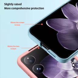 proteção da câmara e ecrã da Capa Square Liquid Premium preta para Xiaomi Mix Flip 5G