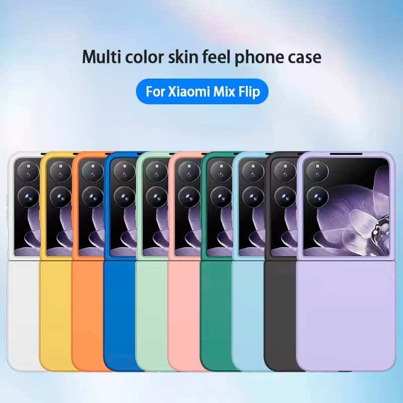 Capa Square Liquid Premium preta para Xiaomi Mix Flip 5G e outras cores disponíveis