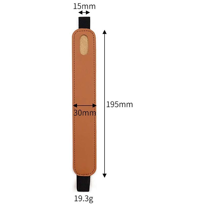 Funda universal marrón de cuero sintético con banda elástica para Stylus Pen - Ítem1