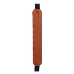 Funda universal marrón de cuero sintético con banda elástica para Stylus Pen