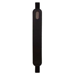Capa universal preta de couro sintético com banda elástica para Stylus Pen
