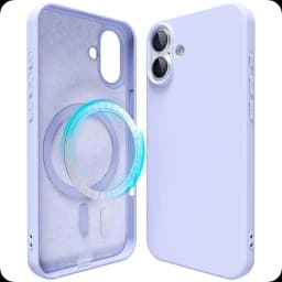 Funda suave lavanda para iPhone 16 Plus compatible con Magsafe