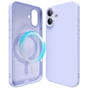 Coque souple lavande pour iPhone 16 Plus compatible avec Magsafe
