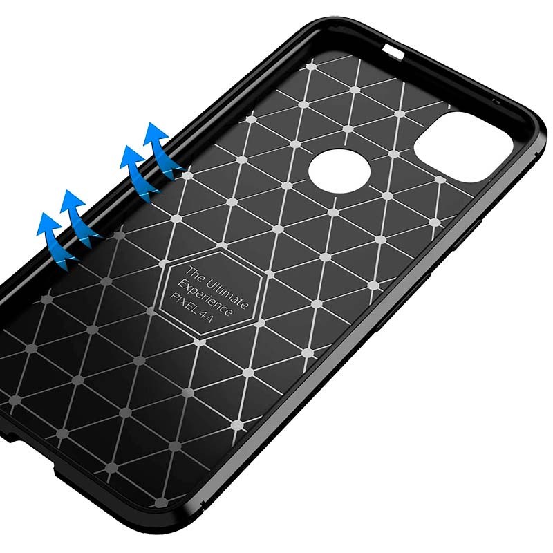 Capa de silicone Super Carbon para Google Pixel 4a - Item2