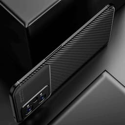 parte lateral da Capa de silicone Super Carbon para Realme GT 2 Pro
