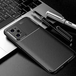 foto real da Capa de silicone Super Carbon para Realme GT 2 Pro