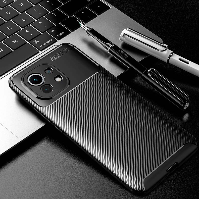 Coque en silicone Super Carbon pour Xiaomi Mi 11 - Ítem4