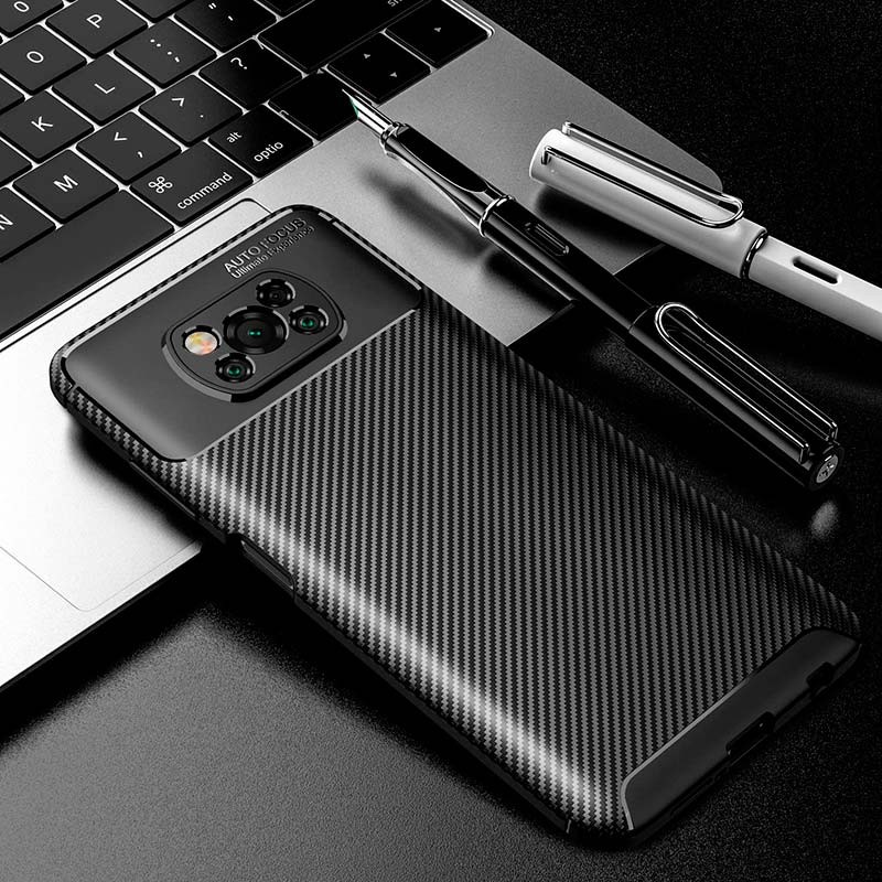 Funda de silicona Super Carbon para Xiaomi Pocophone X3 NFC - Ítem6