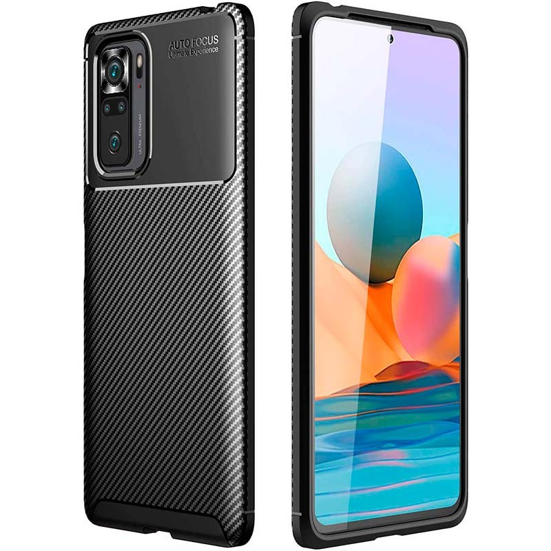 Capa de silicone Super Carbon para Xiaomi Redmi Note 10 / Redmi Note 10S - Item