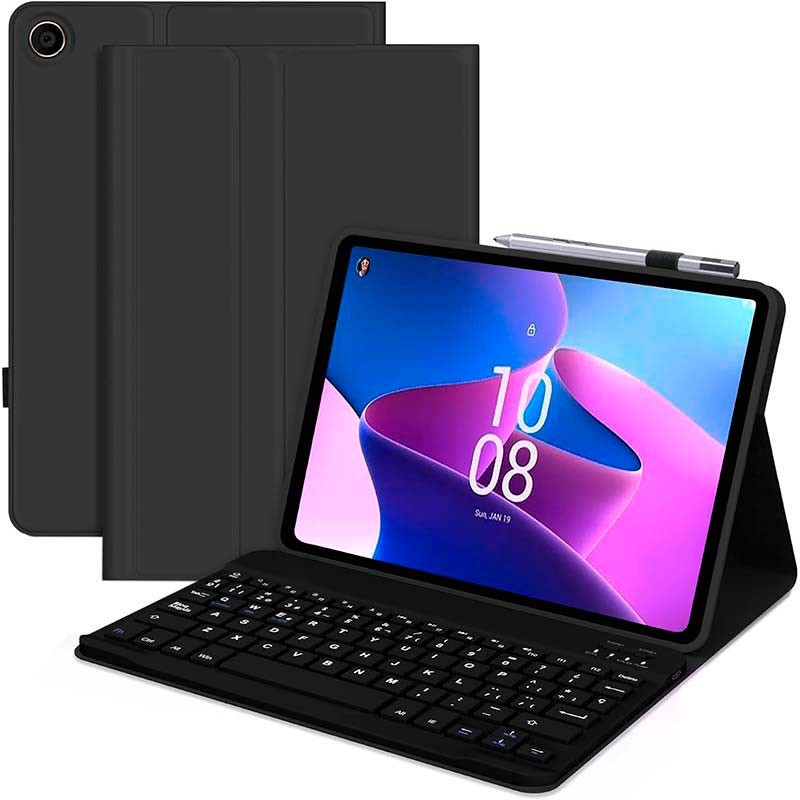 Funda Lenovo Tab M10 Plus 10.6 TB-125 / 128FU (3rd Gen) Negra Tablet  Giratoria