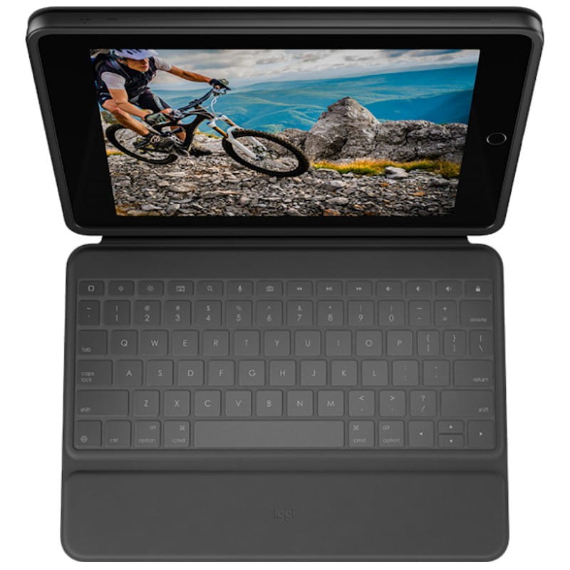 Funda con Teclado Logitech Rugged Folio Apple Ipad 7/8/9ª Generación 10.2 Negro - Ítem1