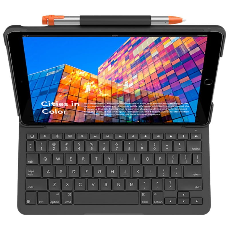 Funda con teclado Logitech Slim Folio iPad para iPad y iPad Air