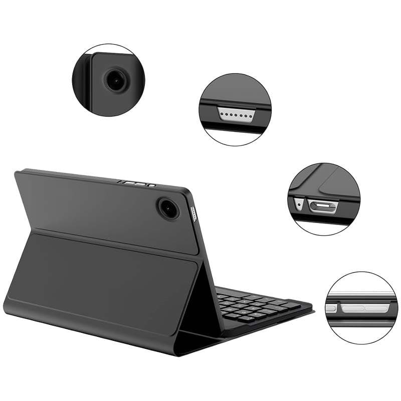vista detalhada da Capa com Teclado para Samsung Galaxy Tab A9