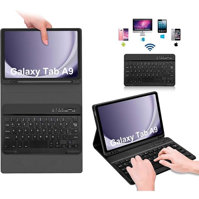 ímã da Capa com Teclado para Samsung Galaxy Tab A9