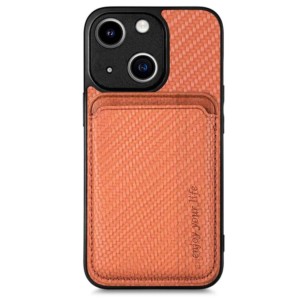 Funda Wallet naranja con MagSafe y cartera para iPhone 15 Plus