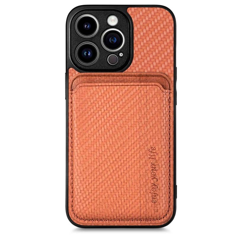 Funda para iPhone 15 Pro - Con MagSafe - Incluye cartera - Naranja