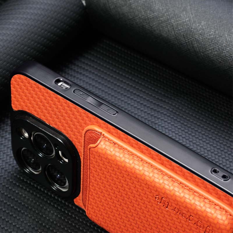 Coque Wallet orange avec MagSafe et porte-cartes pour iPhone 15 Pro Max - Ítem4
