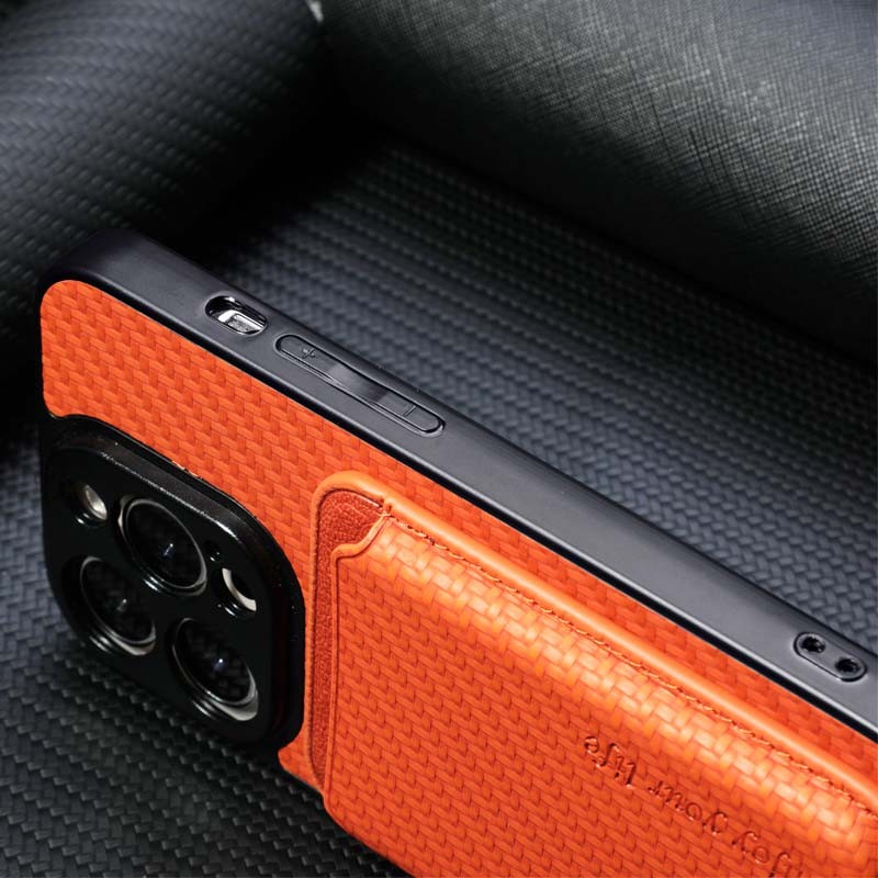 Capa Wallet laranja com MagSafe e carteira para iPhone 15 Pro - Item4