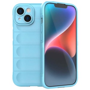 Funda de silicona azul claro Wave para iPhone 15 Plus