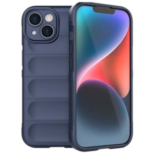 Funda de silicona azul Wave para iPhone 15