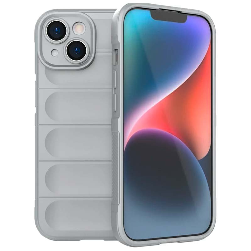 Funda de silicona gris claro Wave para iPhone 15 - Ítem