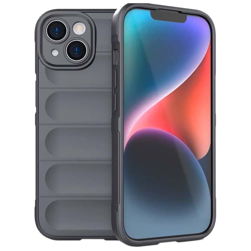 Funda de silicona gris Wave para iPhone 15 Plus - Ítem