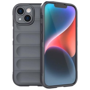 Funda de silicona gris Wave para iPhone 15