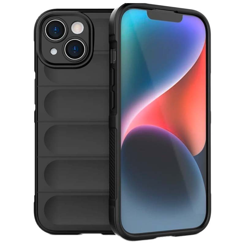 Coque en silicone noire Wave pour iPhone 15 - Ítem