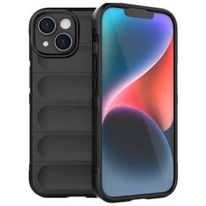 Funda de silicona negra Wave para iPhone 15