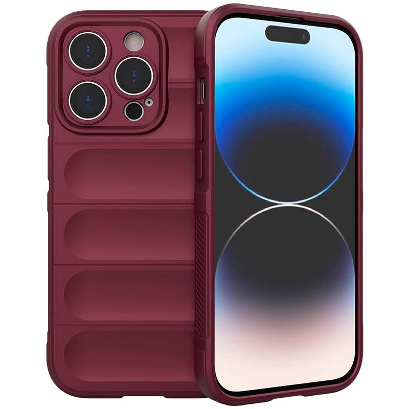 Capa de silicone borgonha Wave para iPhone 15 Pro Max - Item