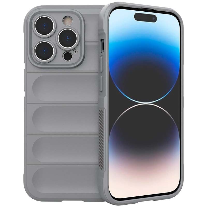 Capa de silicone cinzento claro Wave para iPhone 15 Pro Max - Item