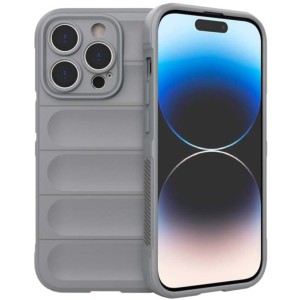 Funda de silicona gris claro Wave para iPhone 15 Pro Max