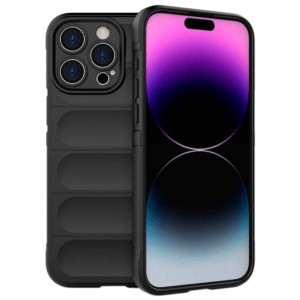 Funda de silicona negra Wave para iPhone 15 Pro Max