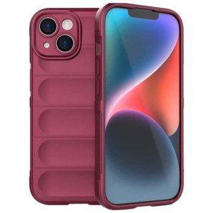 Capa de silicone borgonha Wave para iPhone 15