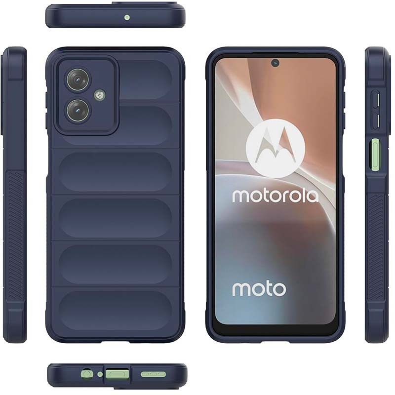 Capa de silicone azul Wave para Motorola Moto G54 - Item1