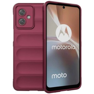 Funda de silicona borgoña Wave para Motorola Moto G54