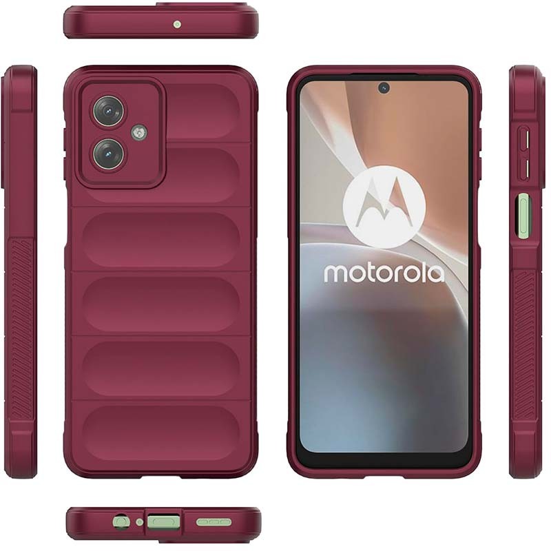 Capa de silicone borgonha Wave para Motorola Moto G54 - Item1