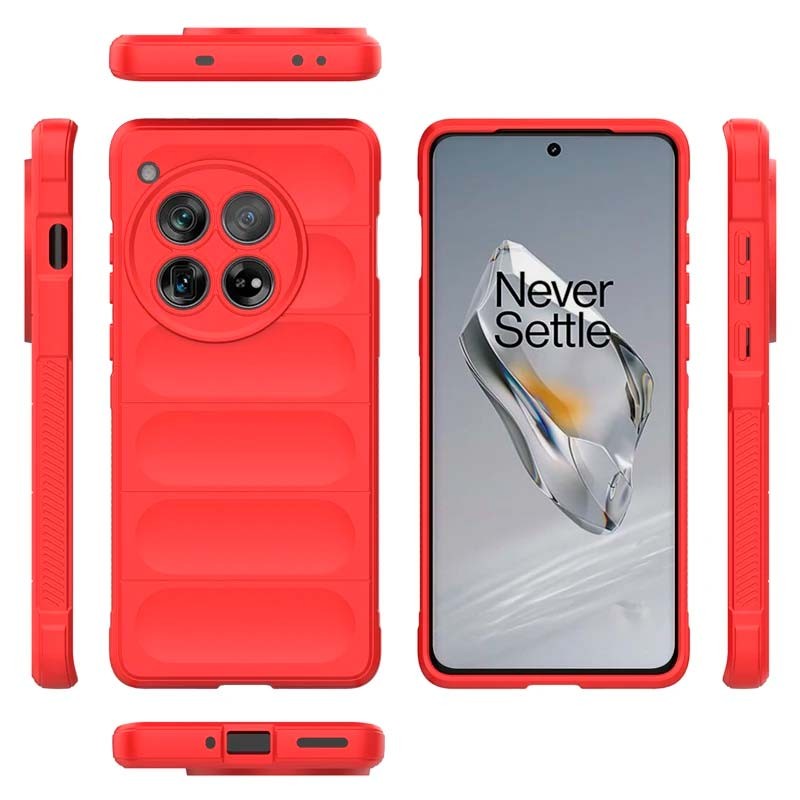 Funda de silicona roja Wave para Oneplus 12 - Ítem1